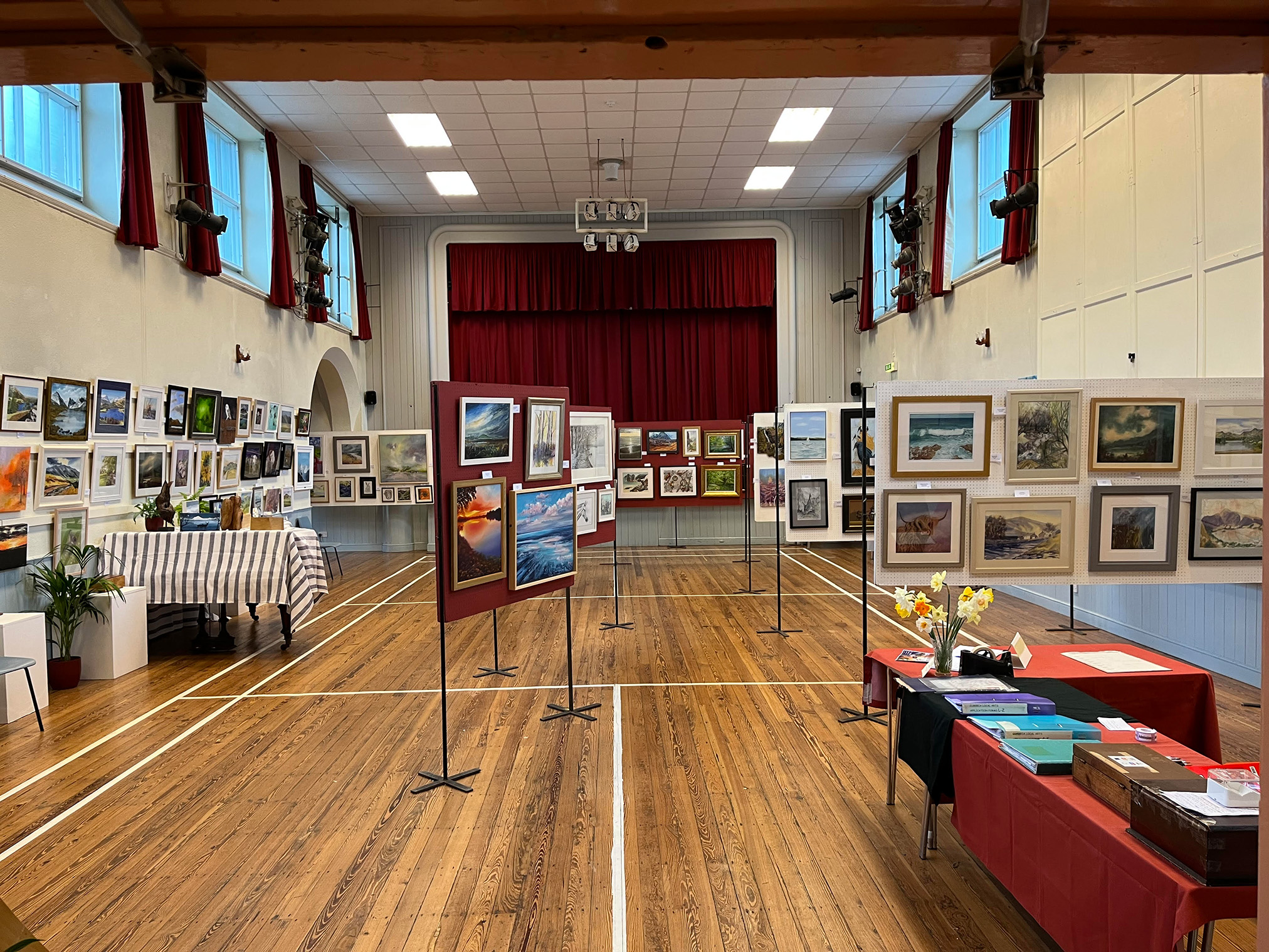 Cumbria Local Arts Exhibition held every year in Grasmere, Lake District, UK. Exhibiting original work by 115 artists living in Cumbria for over 45 years.